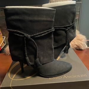 Enzo Angiolini Women's Black Suede Boots